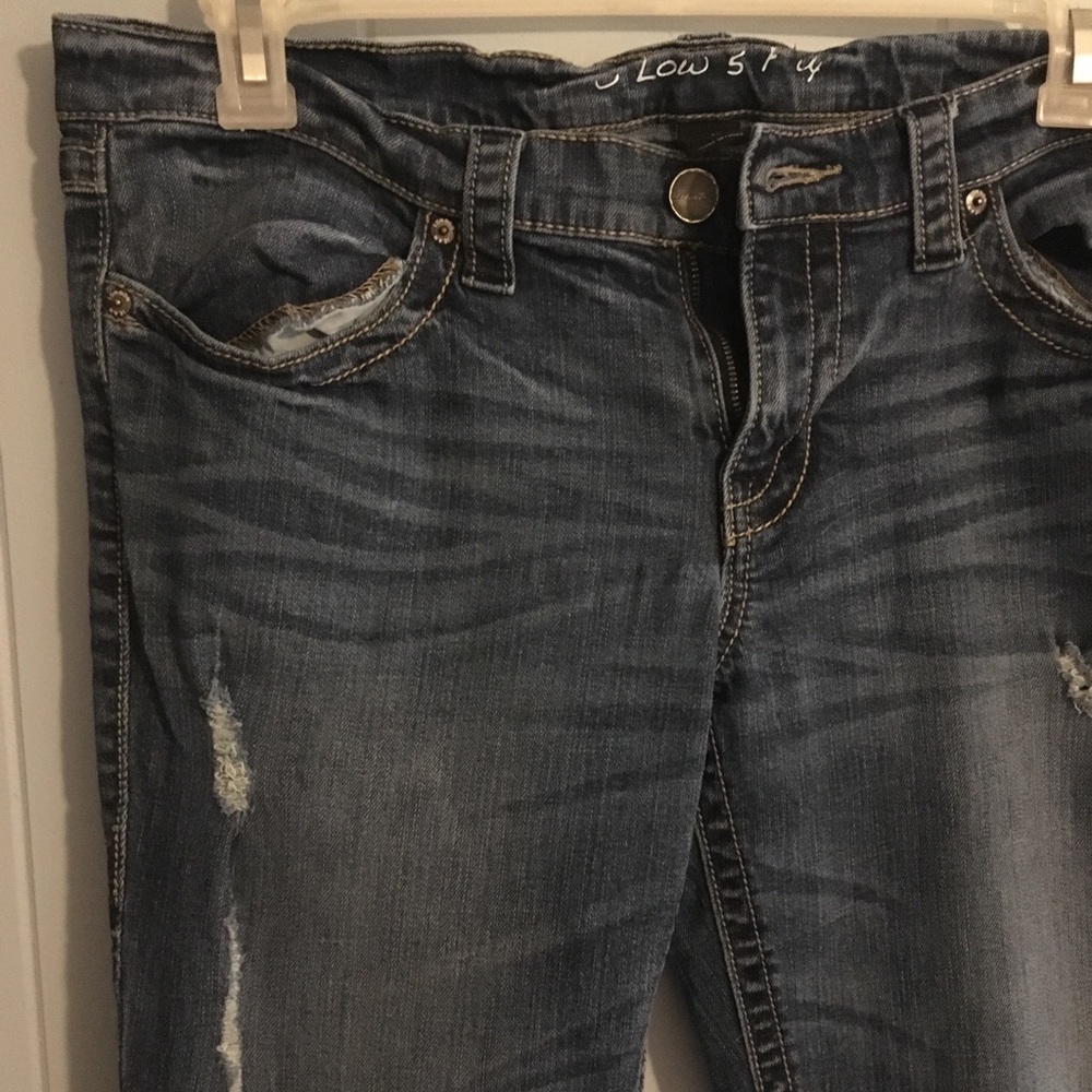 Low Rise Destructed Bootcut Jeans - Picture 2 of 4